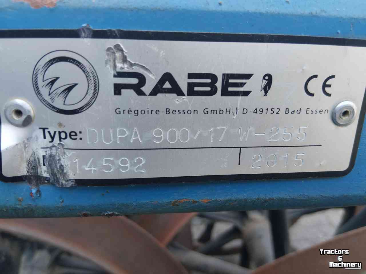 Rouleau compacteur latérale / avant Rabe DUPA 900/17 W-255 45 graden Vorenpakker voor 5 schaar ploeg
