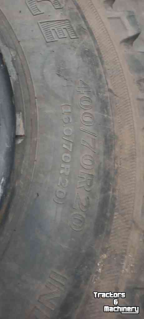 Roues, Pneus, Jantes, Barillets Jumelage Alliance 400/70R20