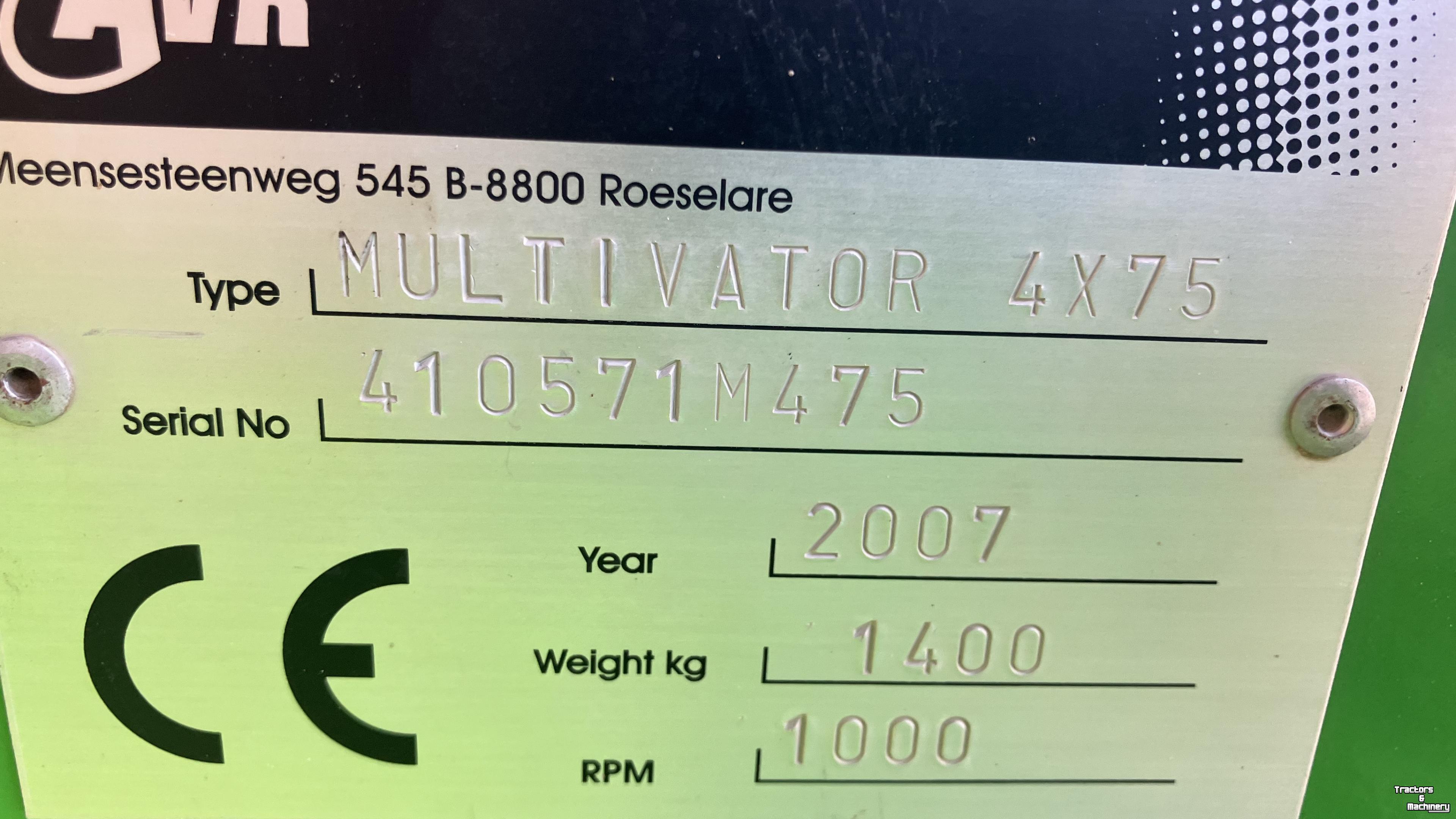 Fraise buteuse AVR Multivator 4X75
