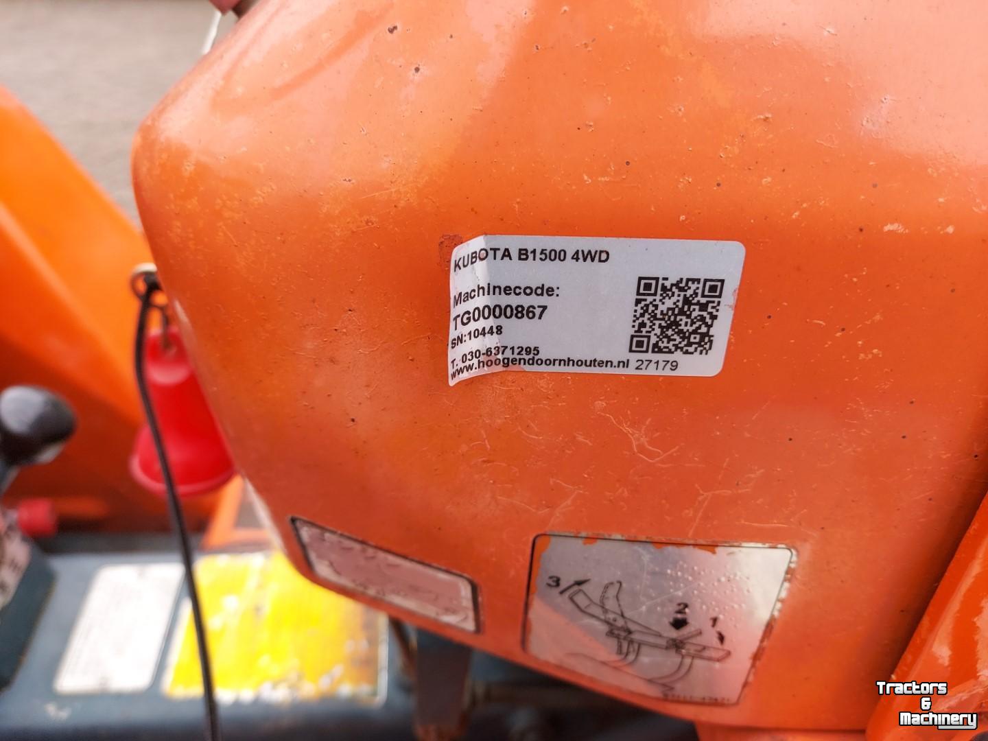 Tracteur pour vignes et vergers Kubota B1500