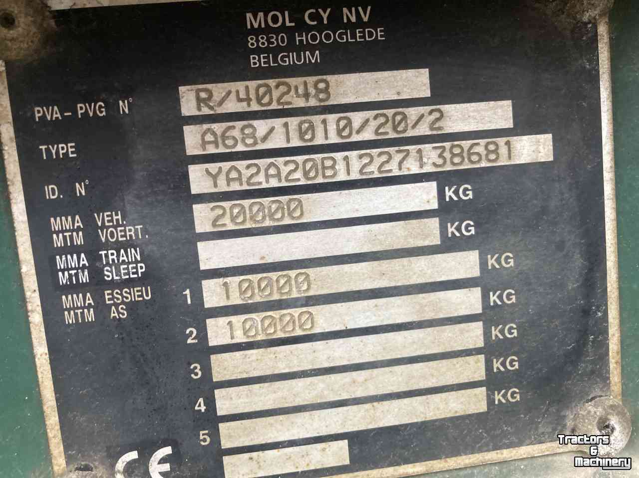 Système leve conteneur à bras  Mol A68