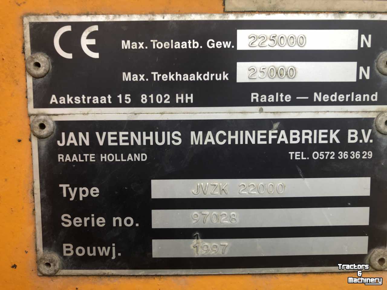 Tombereau / Benne TP Veenhuis JVZK 22000