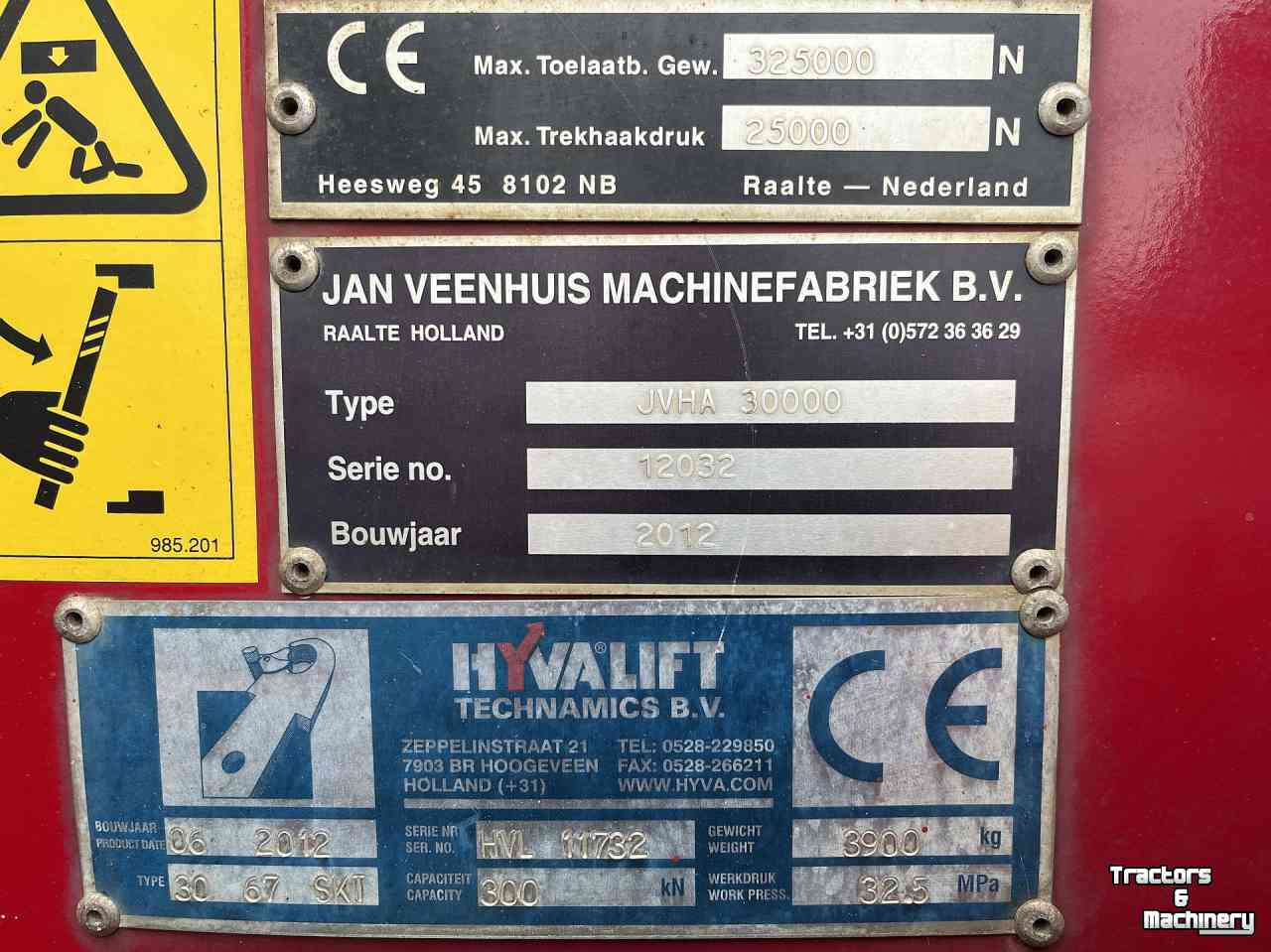 Système leve conteneur à bras Veenhuis JVHA 3000