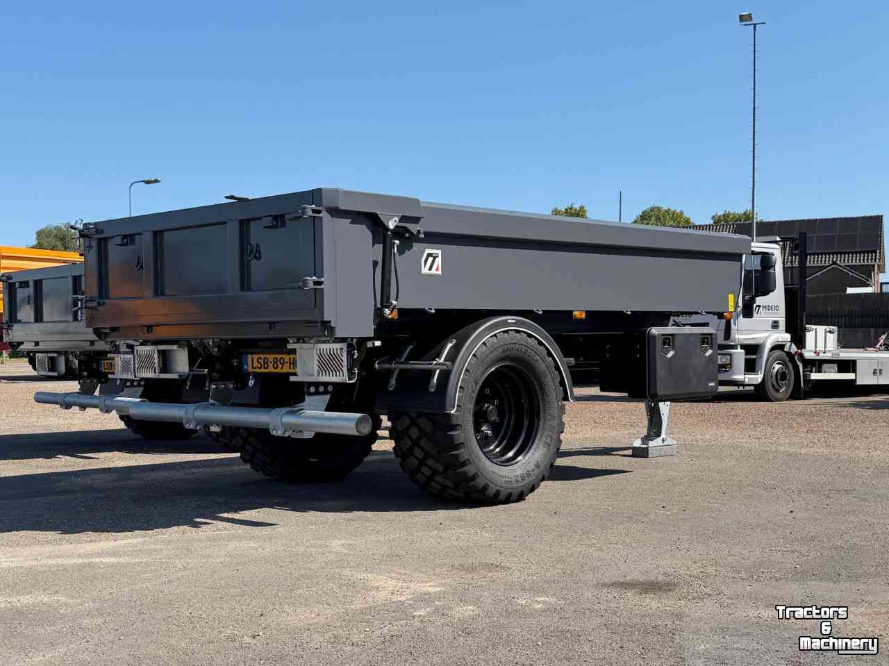 Transport godets de tracteur Midejo Midejo Bakkenwagen / Bakkenkieper achter kraan