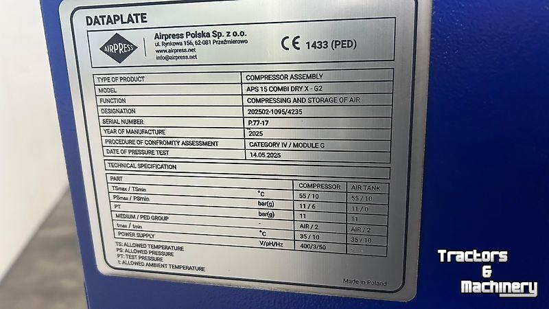 Compresseur mobile Airpress APS 15 CombiDry X schroefcompressor