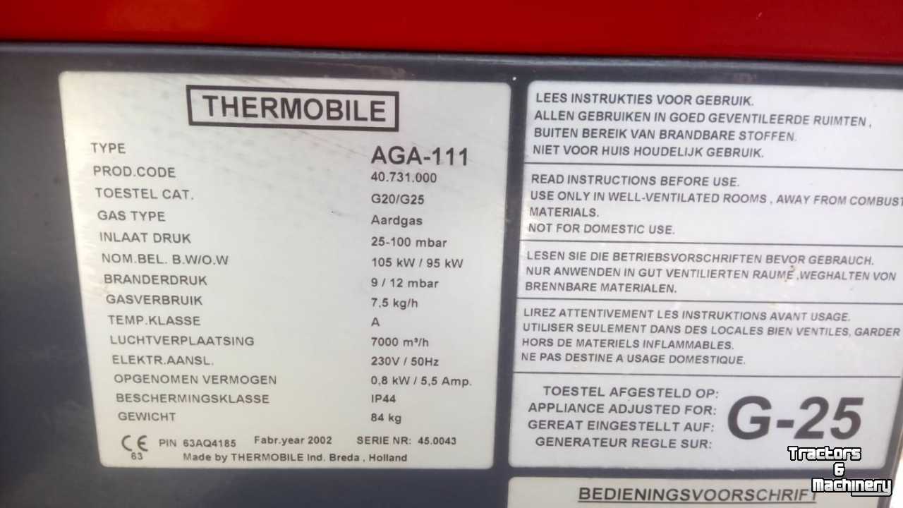 Système de ventilation d&#8216;entrepot Thermobile AGA111 in klantoverdracht