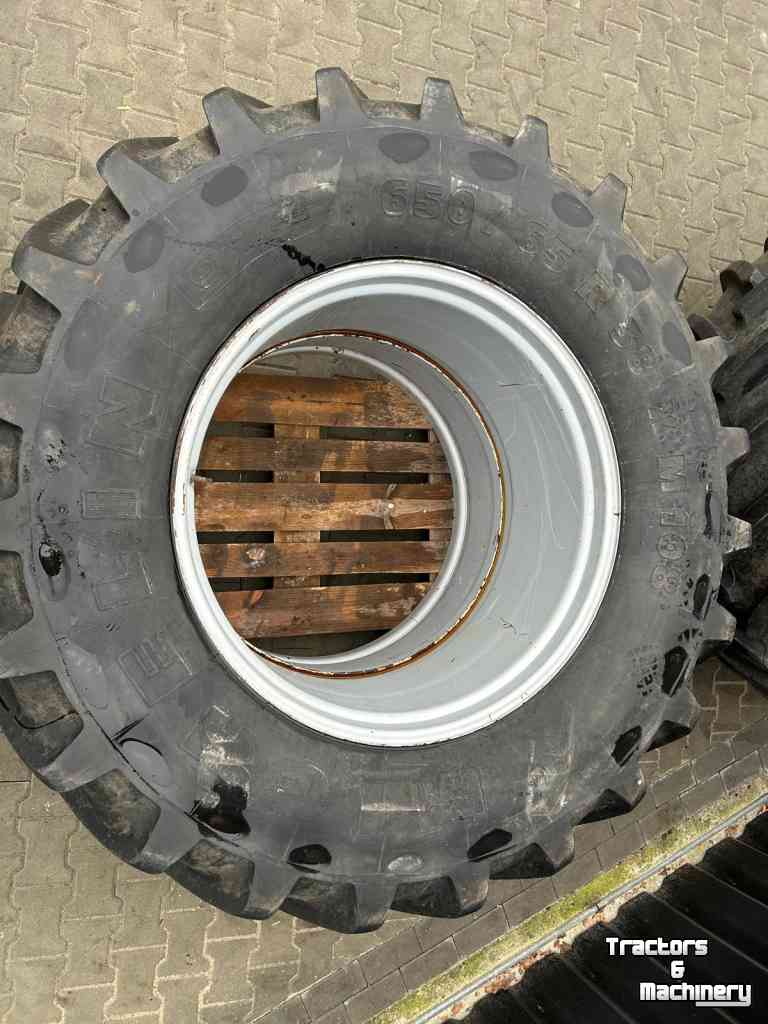 Roues, Pneus, Jantes, Barillets Jumelage Michelin 650/65 R38 XM108 en 540/65 R28 XM108