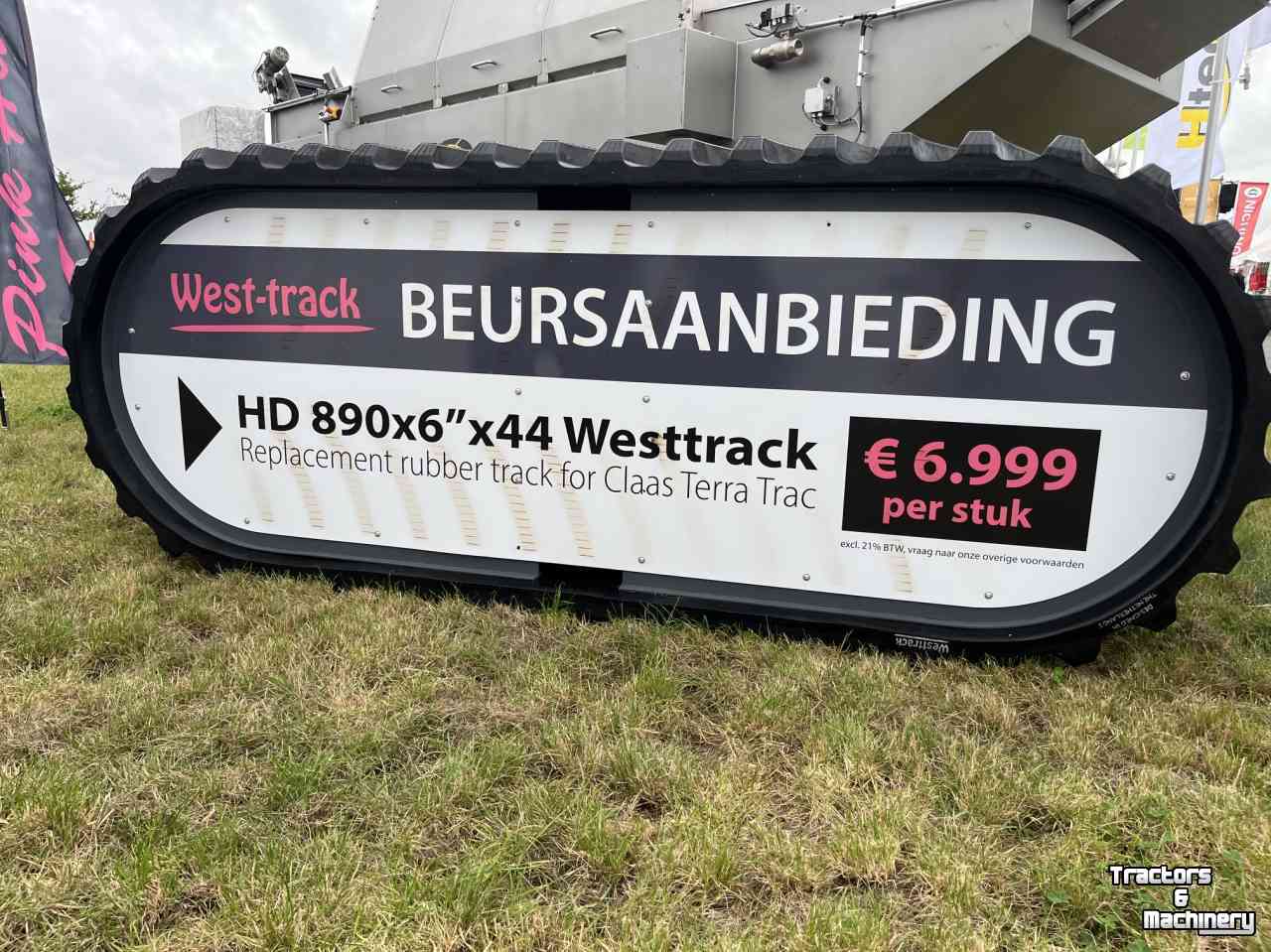 Système de chenilles et transmission West-track Claas 890x6"x44 HD rubber rups track gummiraupe 35"