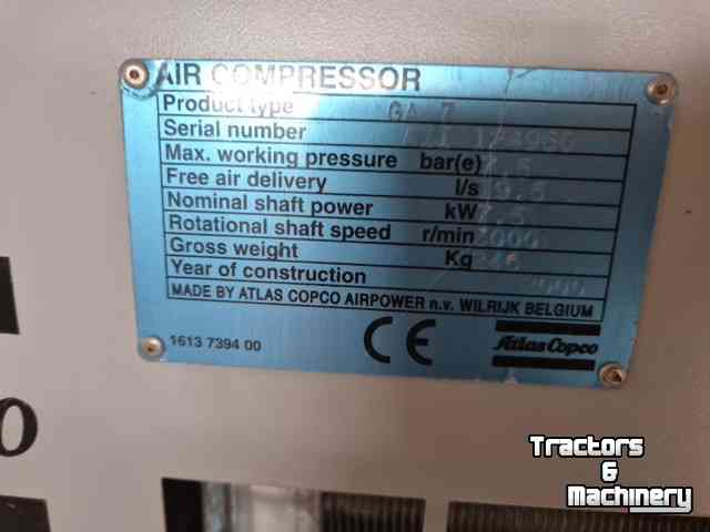 Compresseur Atlas Copco GA7ff