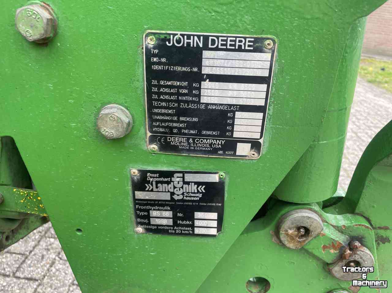 Tracteur John Deere 6610 PQ