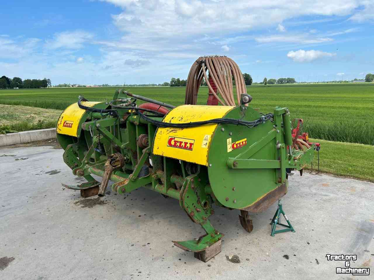Machine à bêcher Celli Krukas Spitmachine + Rotorkopeg + Zaaiverdeler