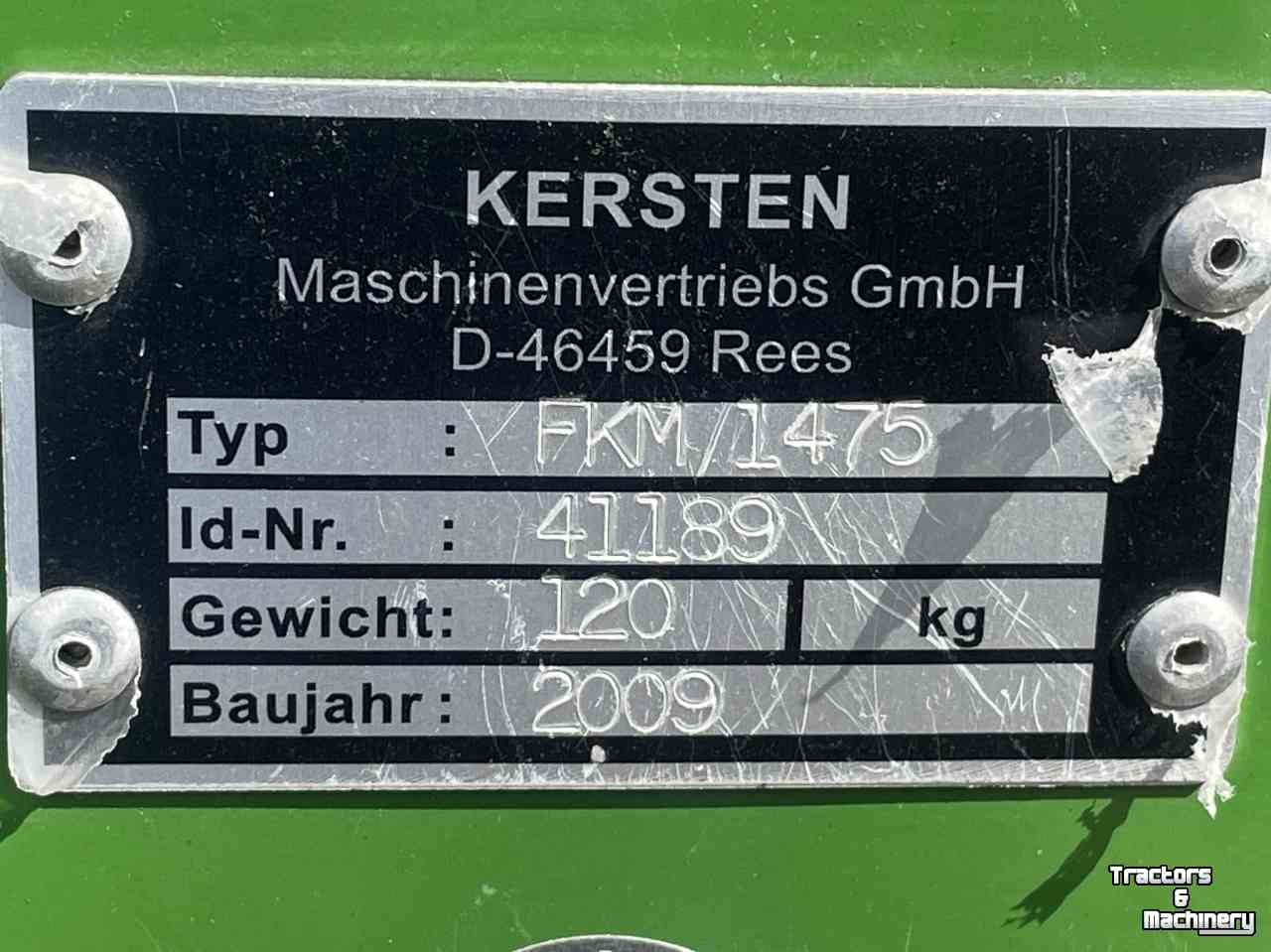 Balayeuses et balayeuses aspirantes Kersten FKM1475 Veegmachine