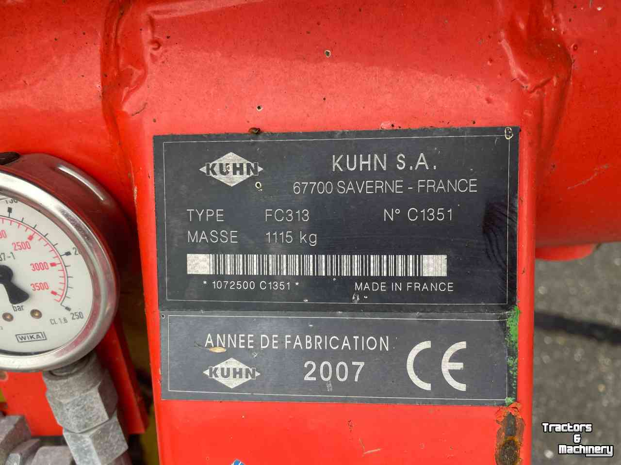 Faucheuse Kuhn FC 313 Lift-Control achtermaaier / maaier met kneuzer / maaier / vingerkneuzer