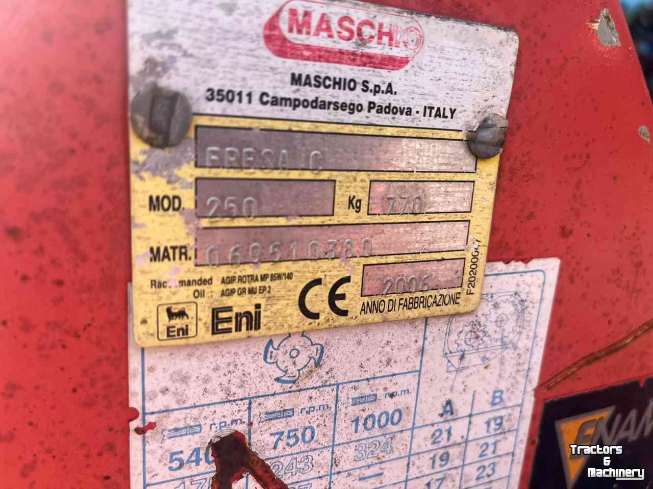 Fraise rotative Maschio Maschio 250