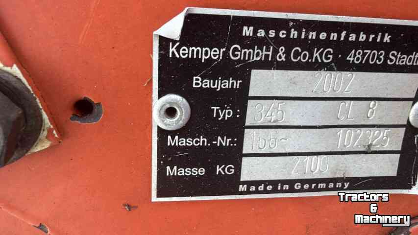Maisbec Kemper M 345 - Claas 492--SOLD --