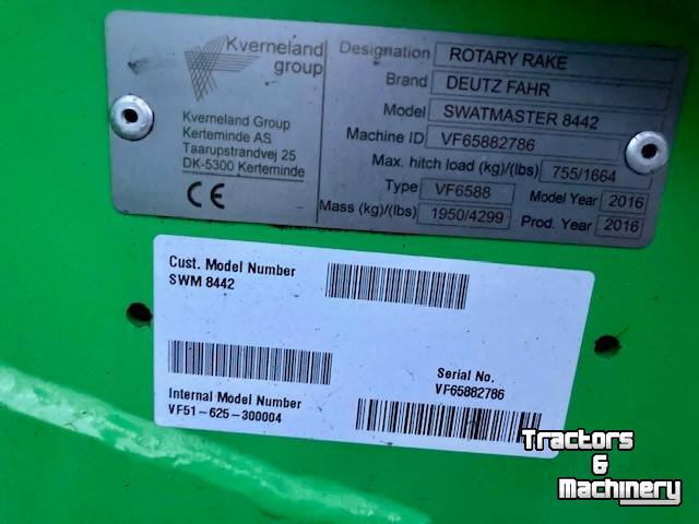 Andaineur Deutz-Fahr Swatmaster 8442 Terralink Quattro