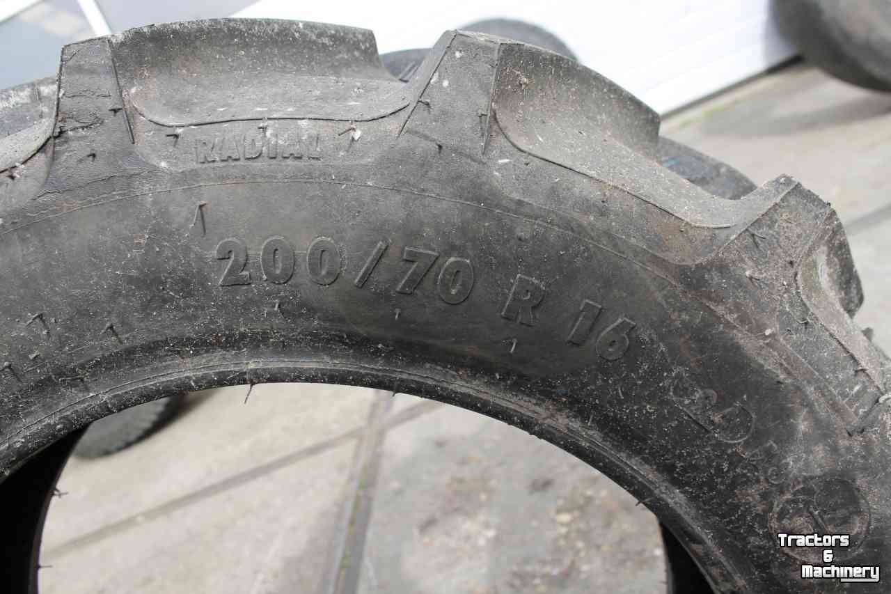 Roues, Pneus, Jantes, Barillets Jumelage Mitas 200/70R16 AC70T trekkerband voorband tractorprofiel