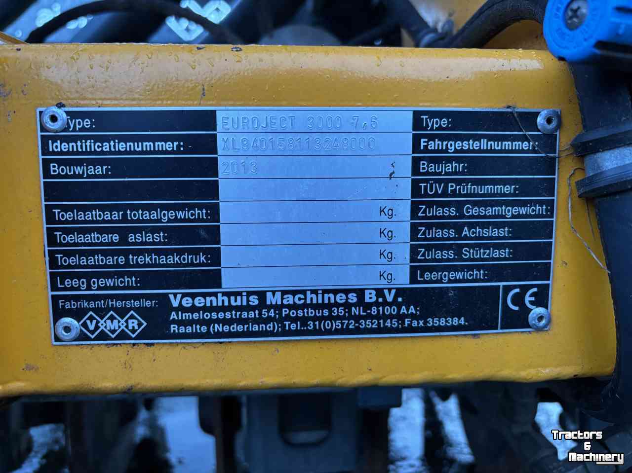 Injecteur de prairie Veenhuis Euroject 3000 zodebemester