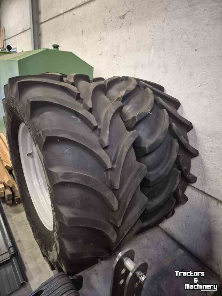 Roues, Pneus, Jantes, Barillets Jumelage  600/65R34  + 710/75R42