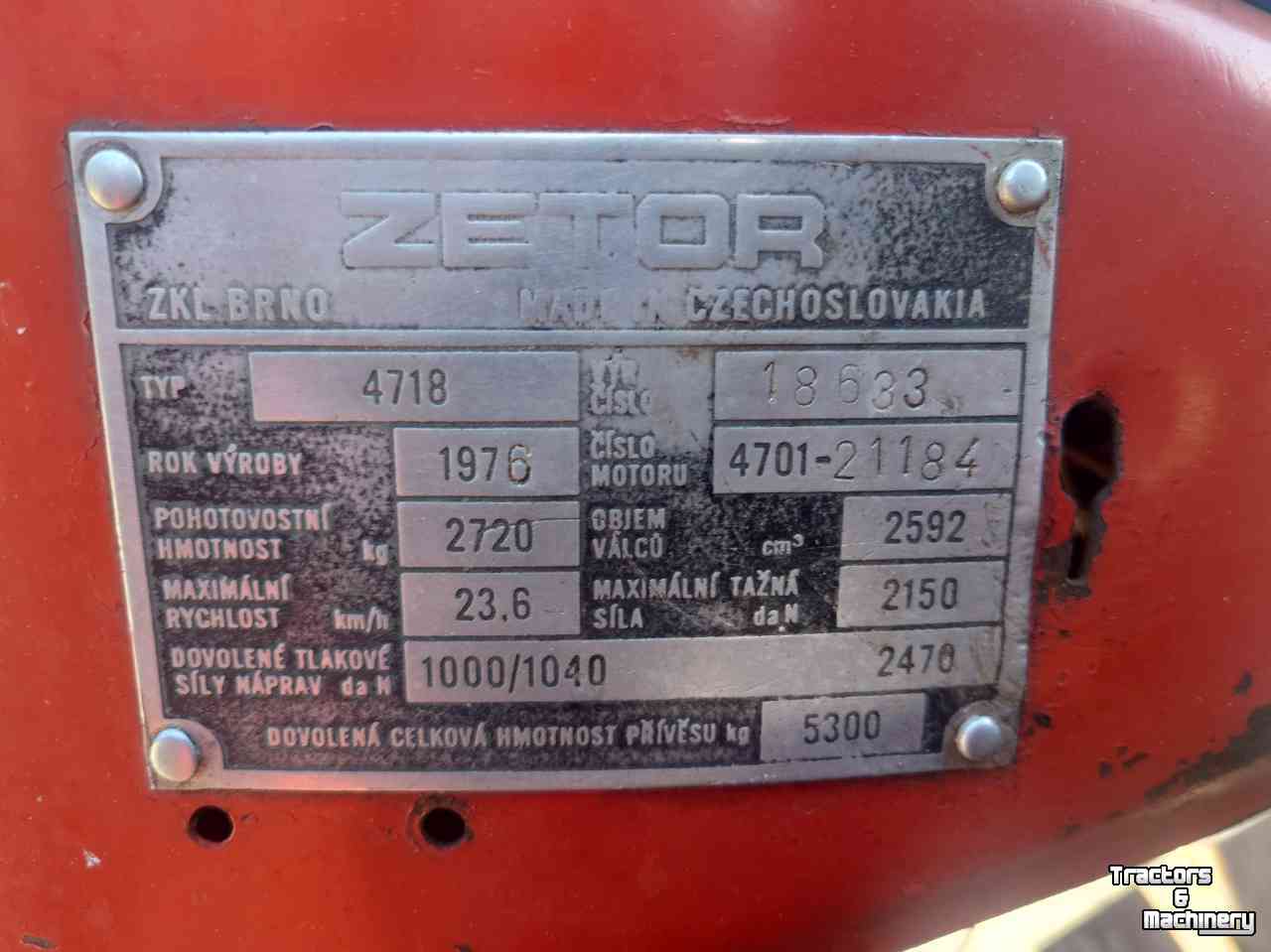 Tracteur pour horticulture Zetor 4712 / 4718 NL Kenteken