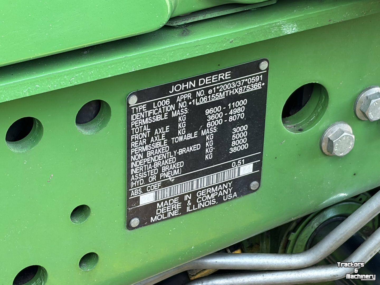 Tracteur John Deere 6155M