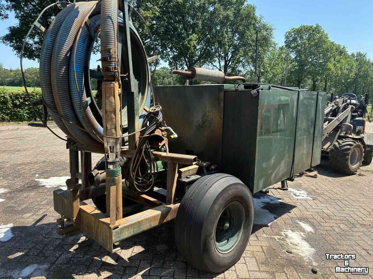 Irrigation à tuyau flexible trainé  Zelfbouw dompelpomp met 3 waaierpomp