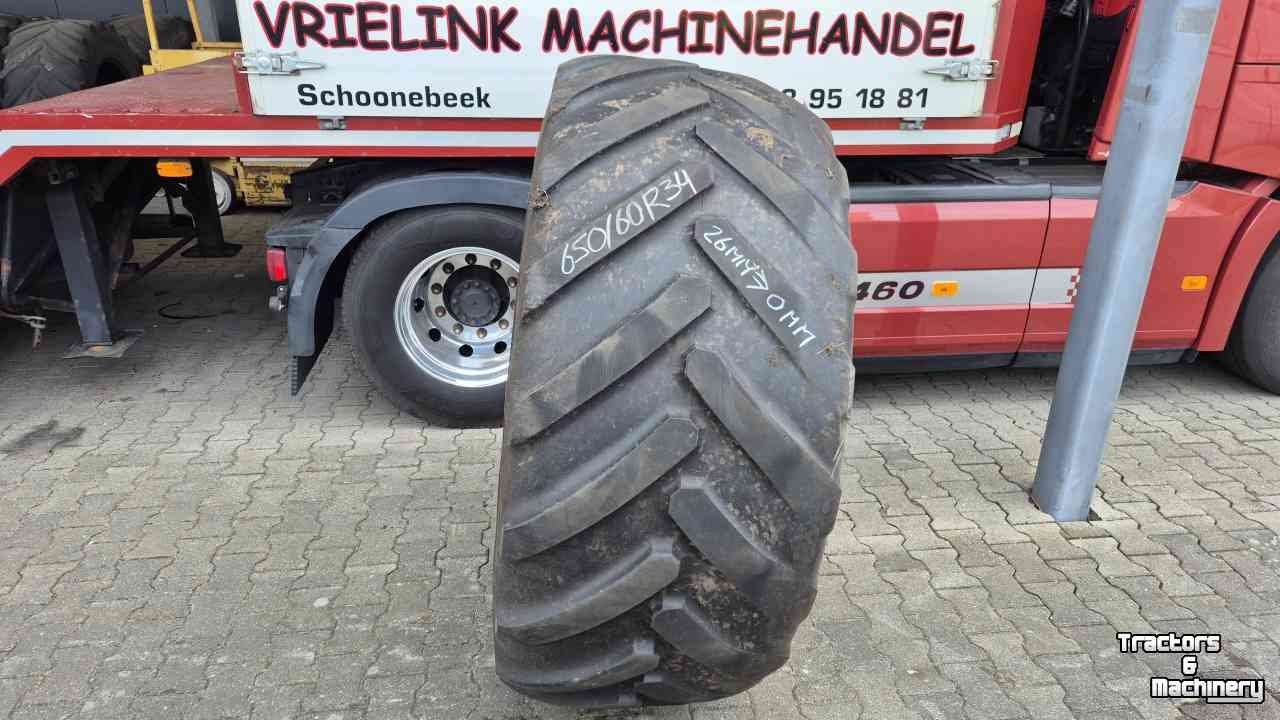 Roues, Pneus, Jantes, Barillets Jumelage Michelin IF650/60R34 Axiobib enkele band 26mm