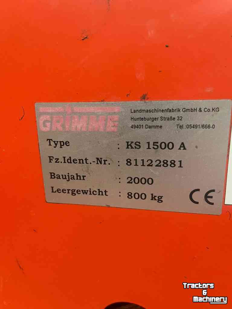 Broyeur de fanes Grimme KS1500