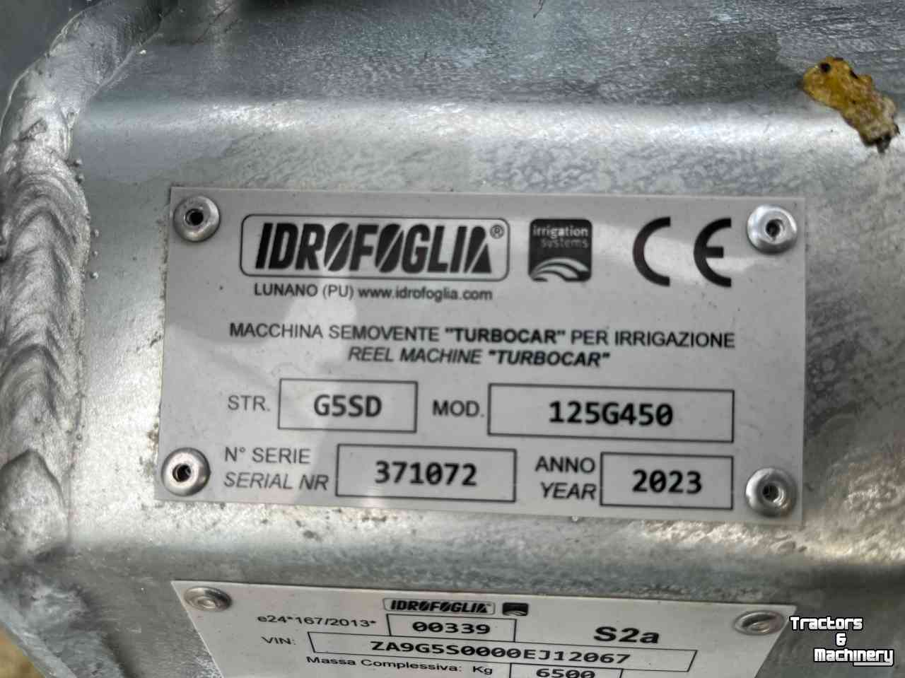 Enrouleur d&#8216;irrigation Idrofoglia G5S 125/450 beregenings haspel