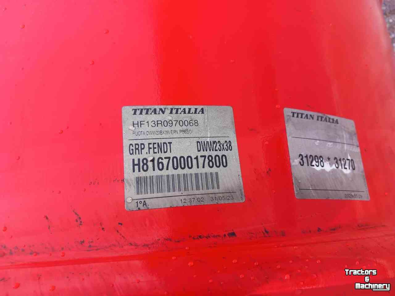 Roues, Pneus, Jantes, Barillets Jumelage Fendt velgen set 18x28 en 23x38