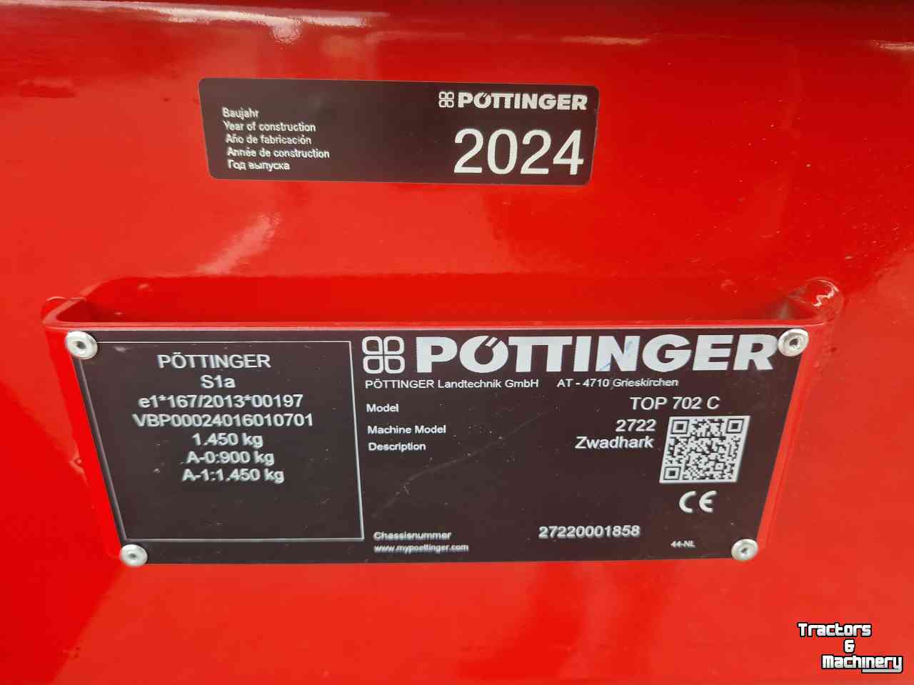 Andaineur Pottinger Top 702 C