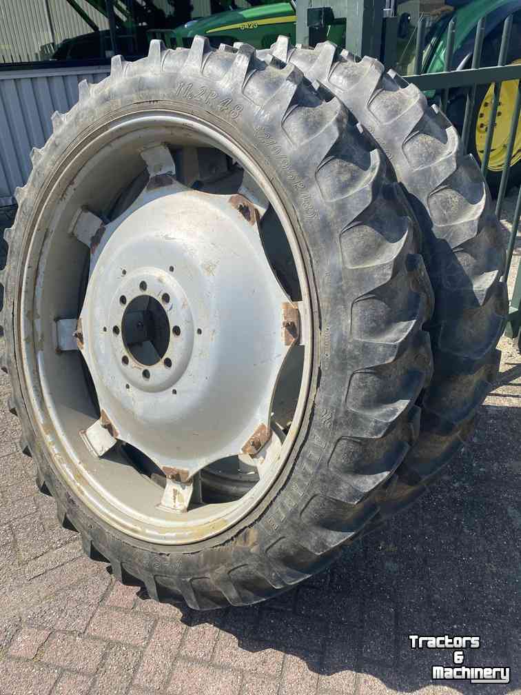 Roues, Pneus, Jantes, Barillets Jumelage Alliance 11.2-48, 270/95R48 op verstelbare velg