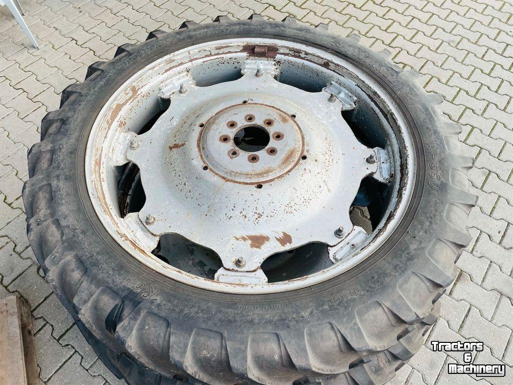 Roues, Pneus, Jantes, Barillets Jumelage  12.4x46 op velg CNH set!
