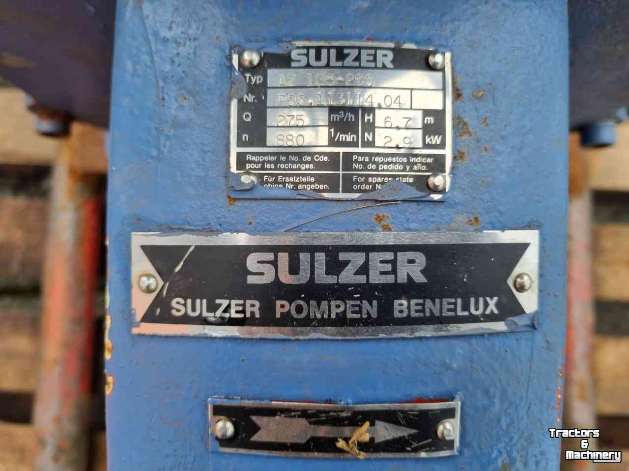 Pompe d&#8216;irrigation  Sulzer AZ 125-250 aftakaspomp