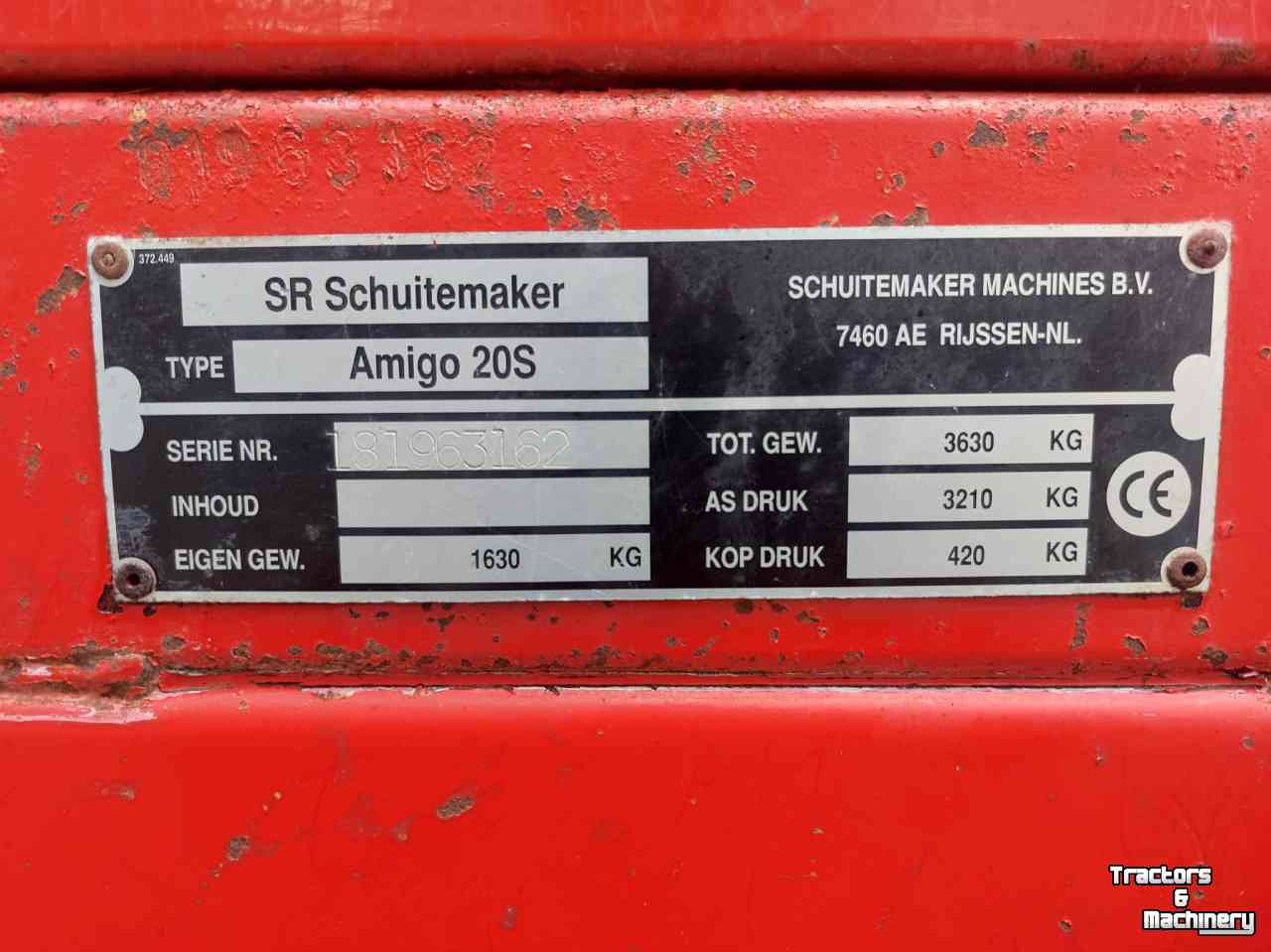Distributeur de fourrage en bloc Schuitemaker Amigo 20 S