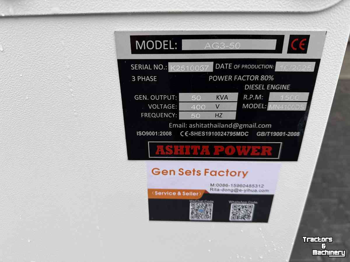 Groupes électrogènes  Ashita 50 KVA