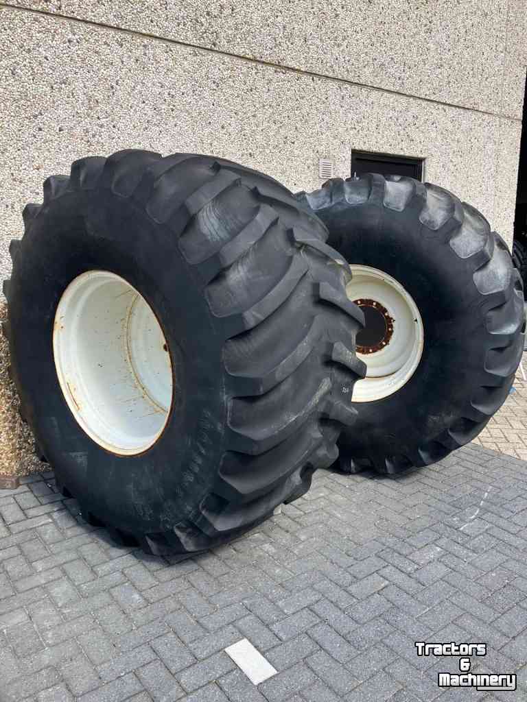 Roues, Pneus, Jantes, Barillets Jumelage Firestone Set ALL TRACTION 23 Nok 40mm  900/60R32 compleet op Velg aansluiting 280/335/10gaats