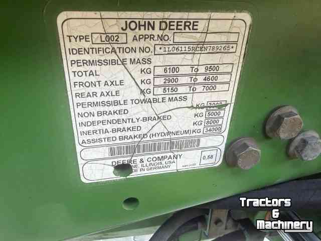Tracteur John Deere 6115R