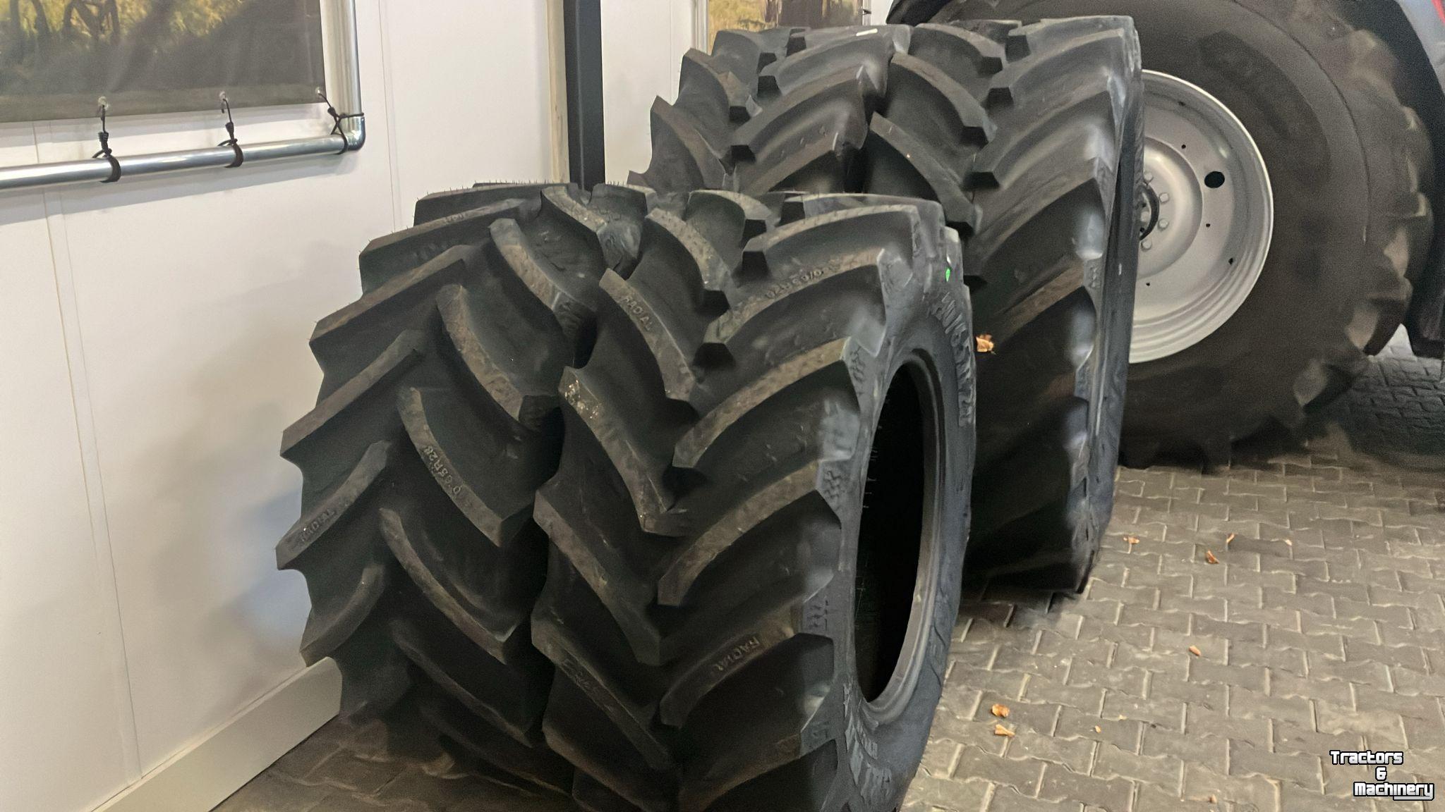 Roues, Pneus, Jantes, Barillets Jumelage BKT 540/65R28 en 650/65R38