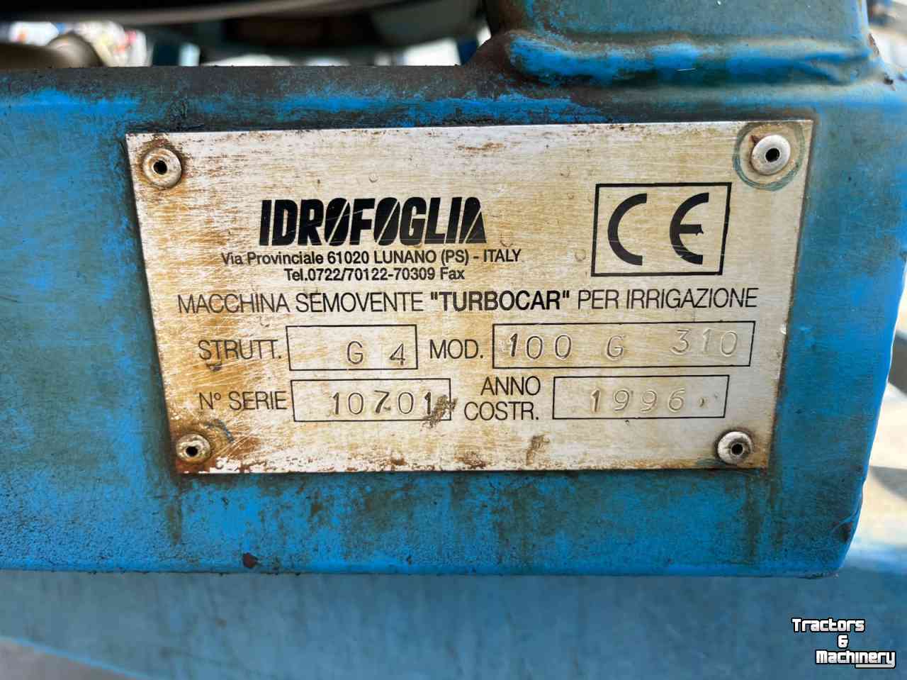 Enrouleur d‘irrigation Idrofoglia 100/310 beregenings haspel
