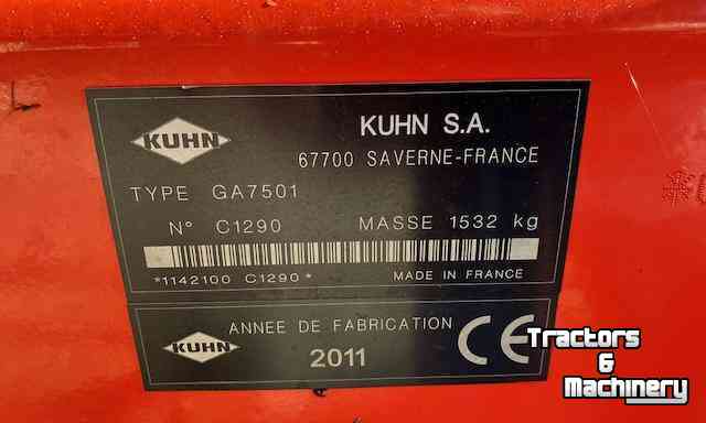 Andaineur Kuhn GA 7501 Hark