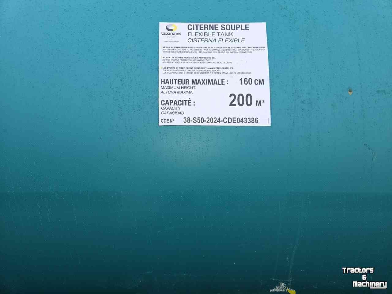 Tonneau de lisier  Labaronne citaf mestzak vloeibare kunstmest zak
