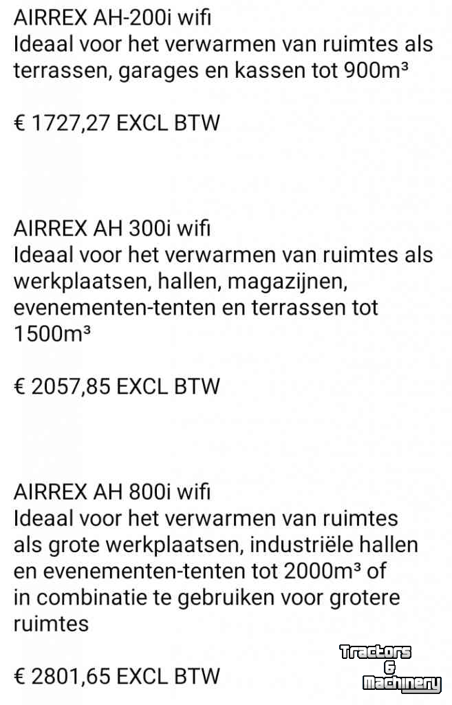 Autres  AIRREX diesel infraroodkachels