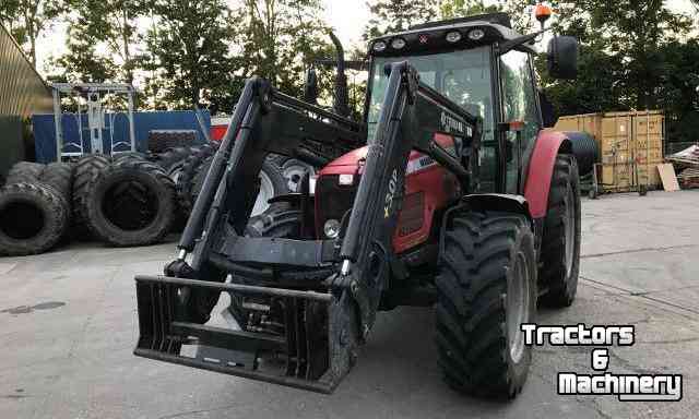 Tracteurs Massey Ferguson 5445 + Trima Frontlader / Voorlader