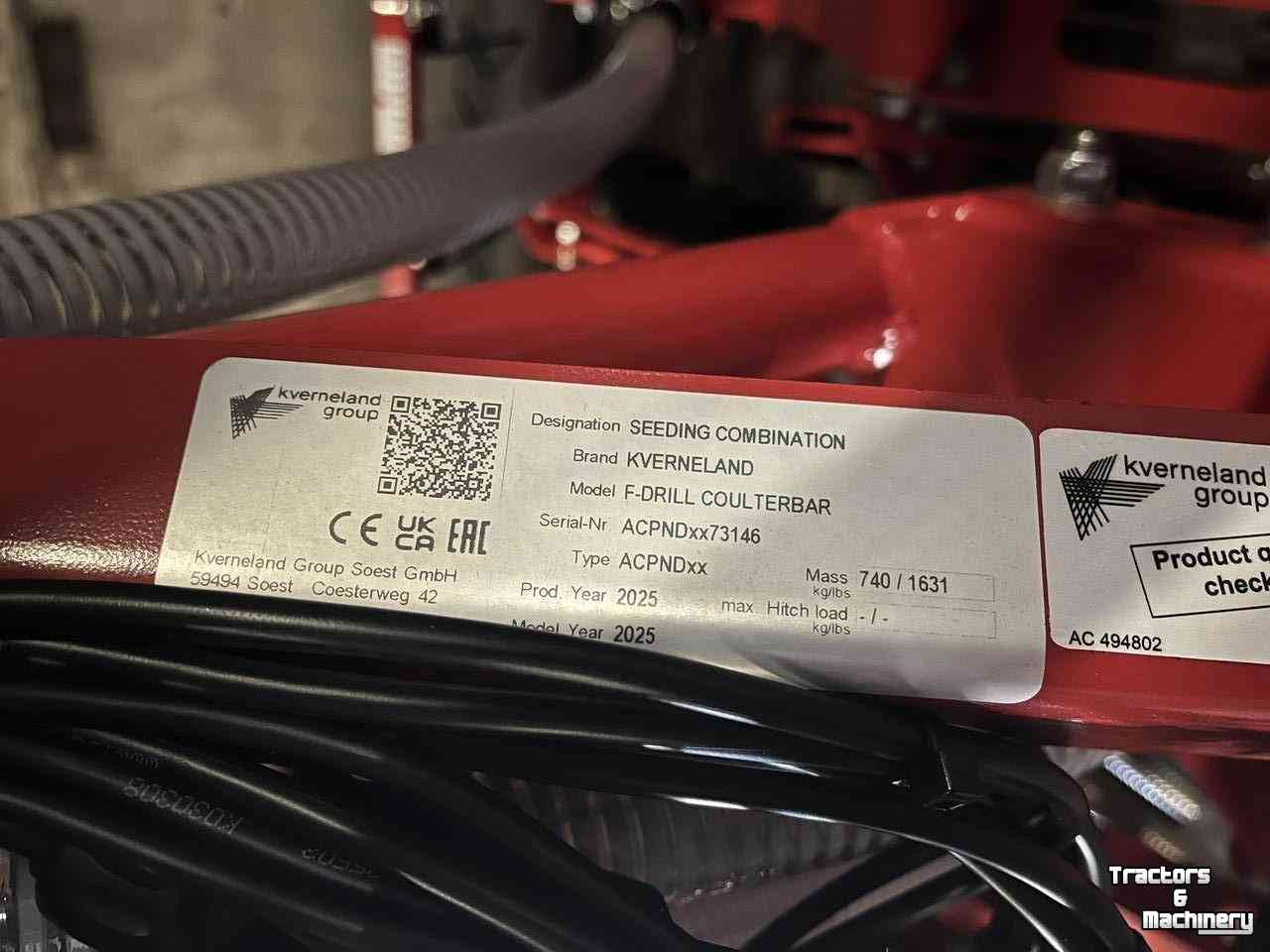 Semoir Kverneland F-Drill CB 3000 Kouterbalk