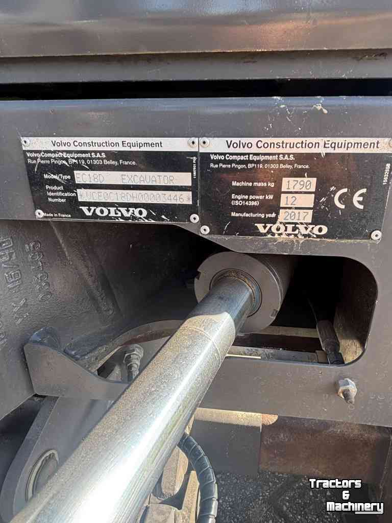 Mini pelleteuse Volvo EC18D