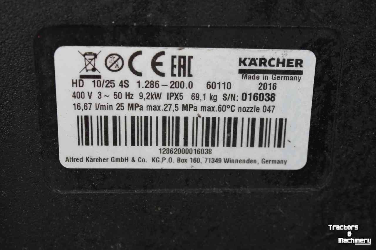 Nettoyeur à haute pression Chaud/Froid Karcher HD10/25-4S koudwater hogedrukreiniger