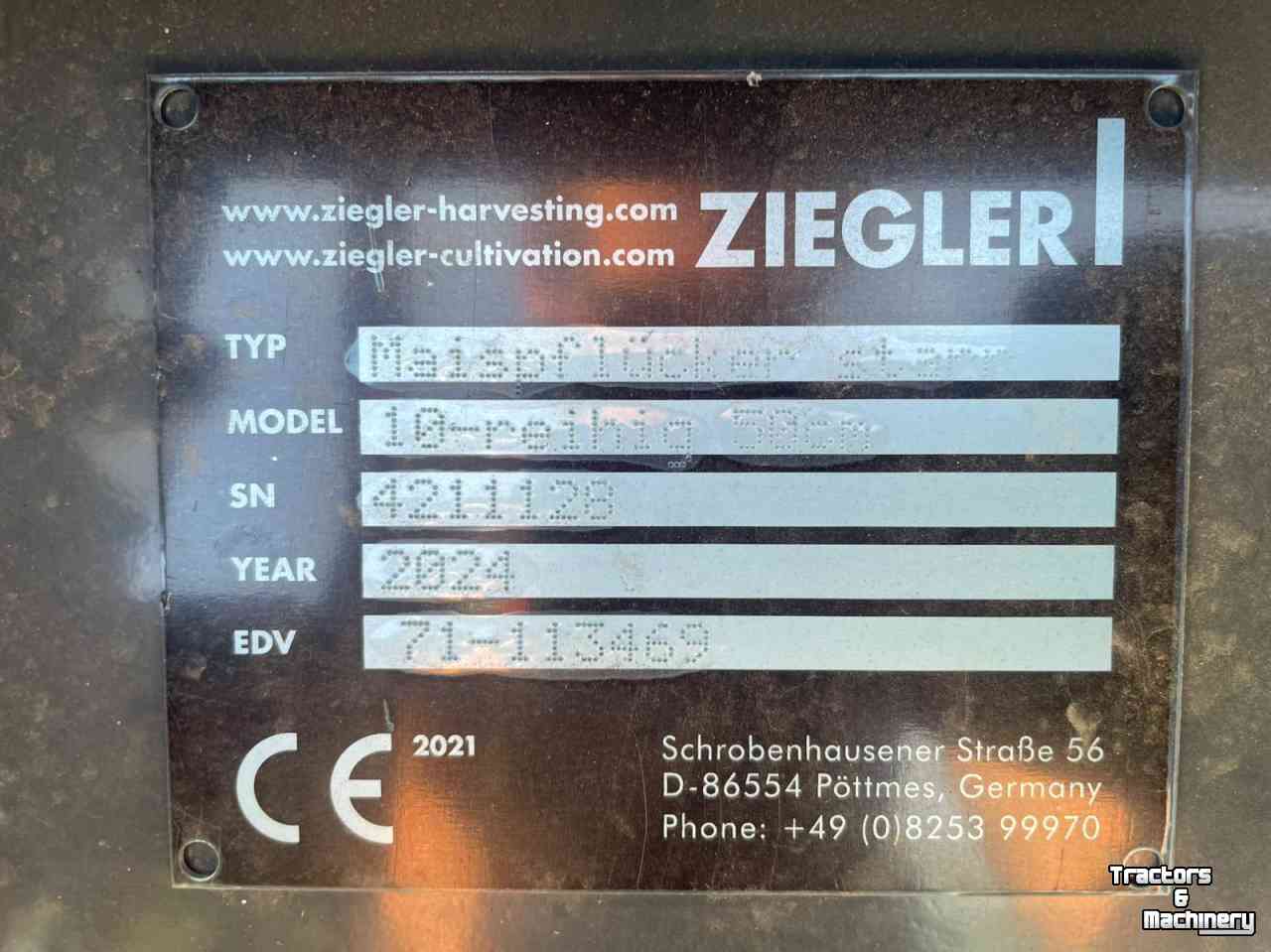 Cueilleur à mais Ziegler Maiskolvenplucker 10 rijer 50 CM