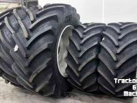 Roues, Pneus, Jantes, Barillets Jumelage BKT 710/60 R38 + 600/60 R28 op velg
