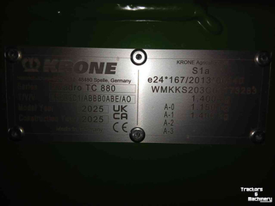Andaineur Krone Swadro TC 880 NIEUW